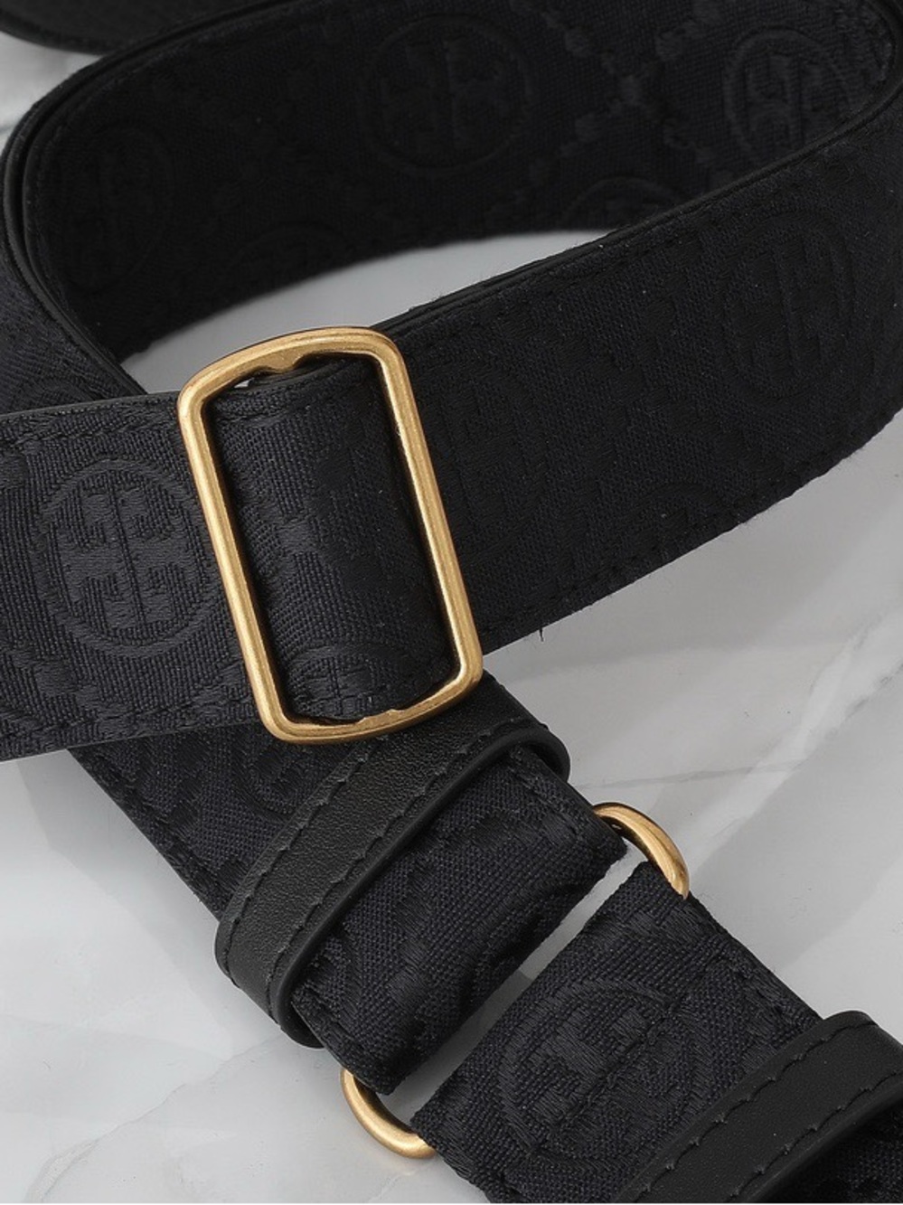 Tory Burch Black Pebbled Leather Crossbody with Logo Medallion - Picture 4 of 6